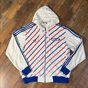 Rare Vintage Adidas Originals 1978 USA Soccer Reissue Hoodie - 3XL